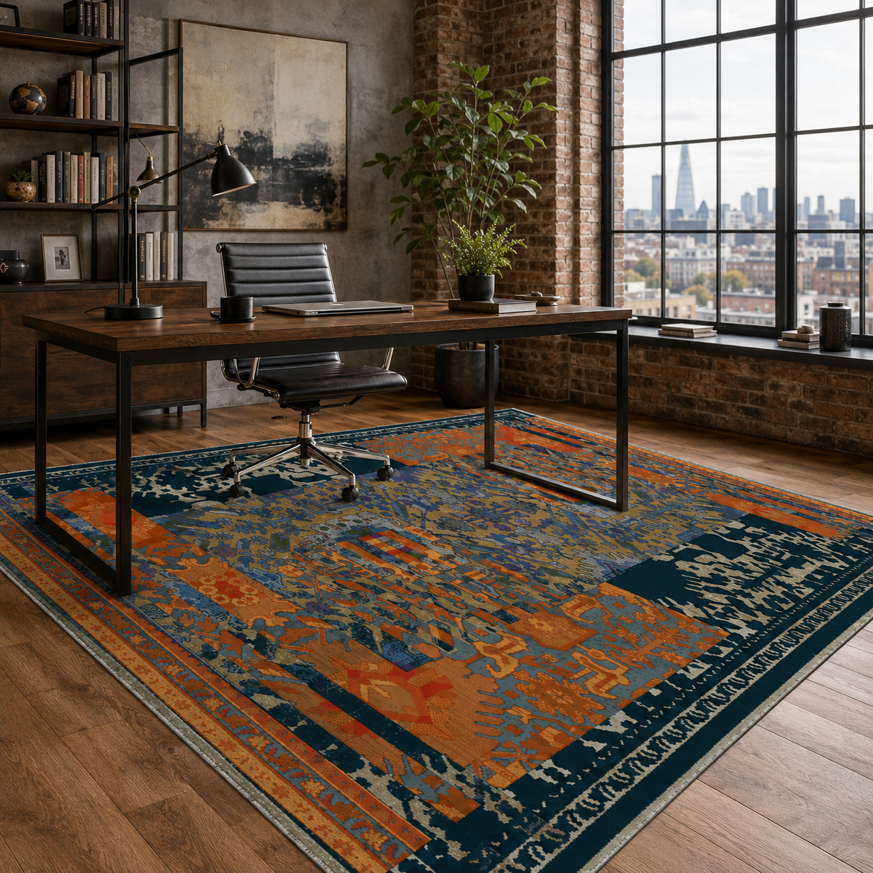 RW7119 washable chenille rug texture and pattern detail