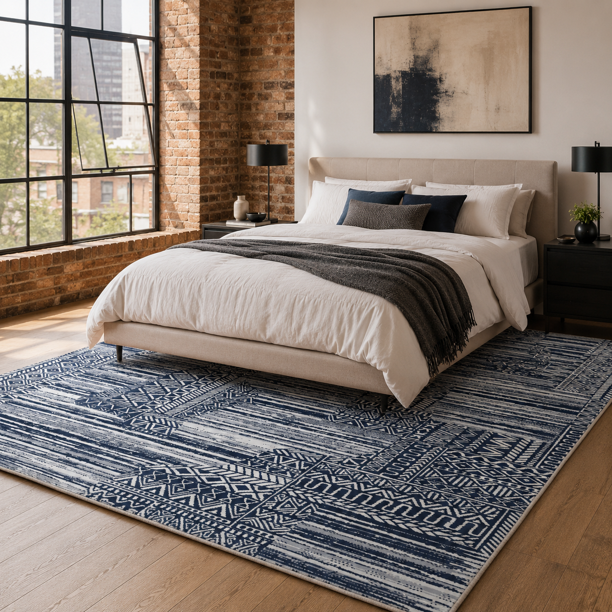RW7120 washable chenille rug texture and pattern detail