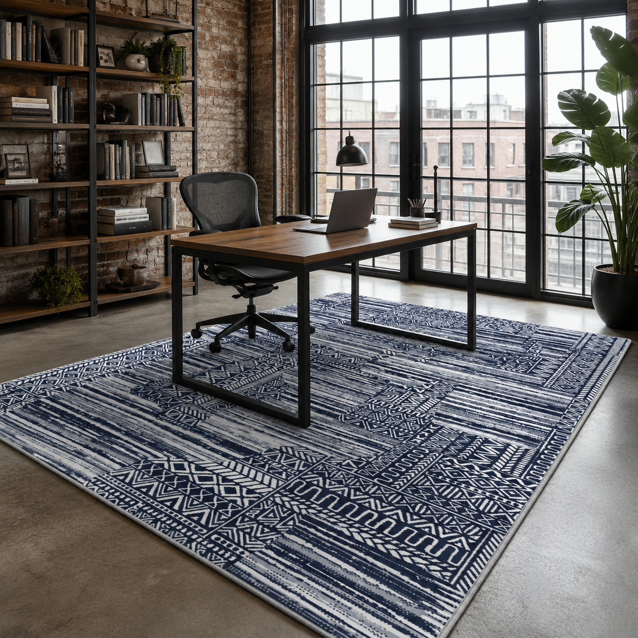 RW7120 washable chenille rug texture and pattern detail