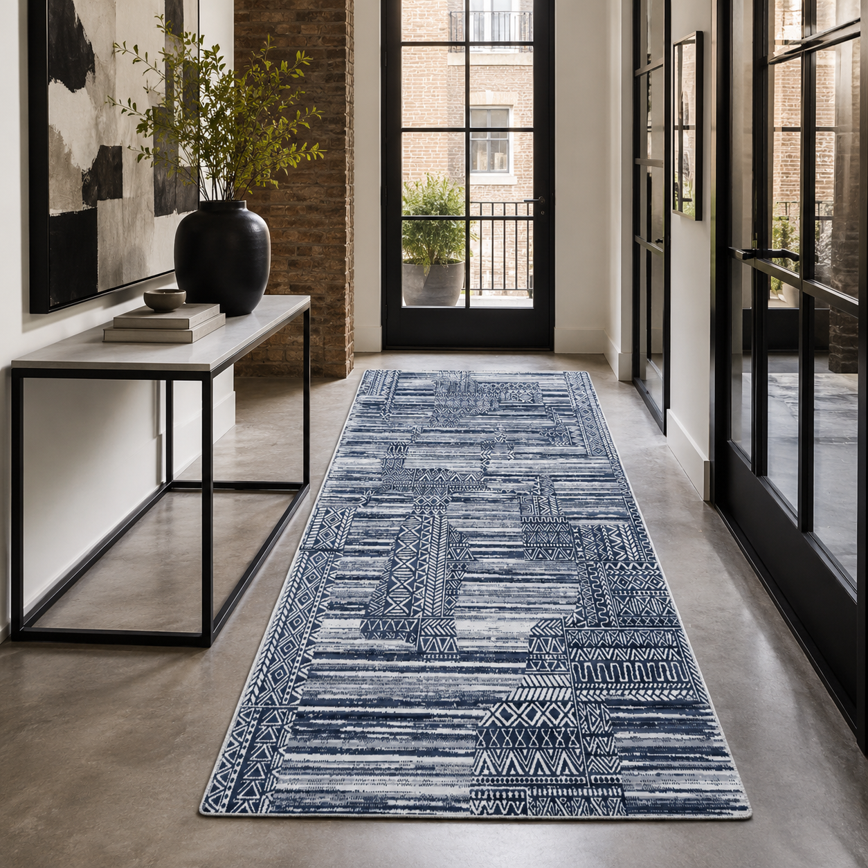 RW7120 washable chenille rug texture and pattern detail