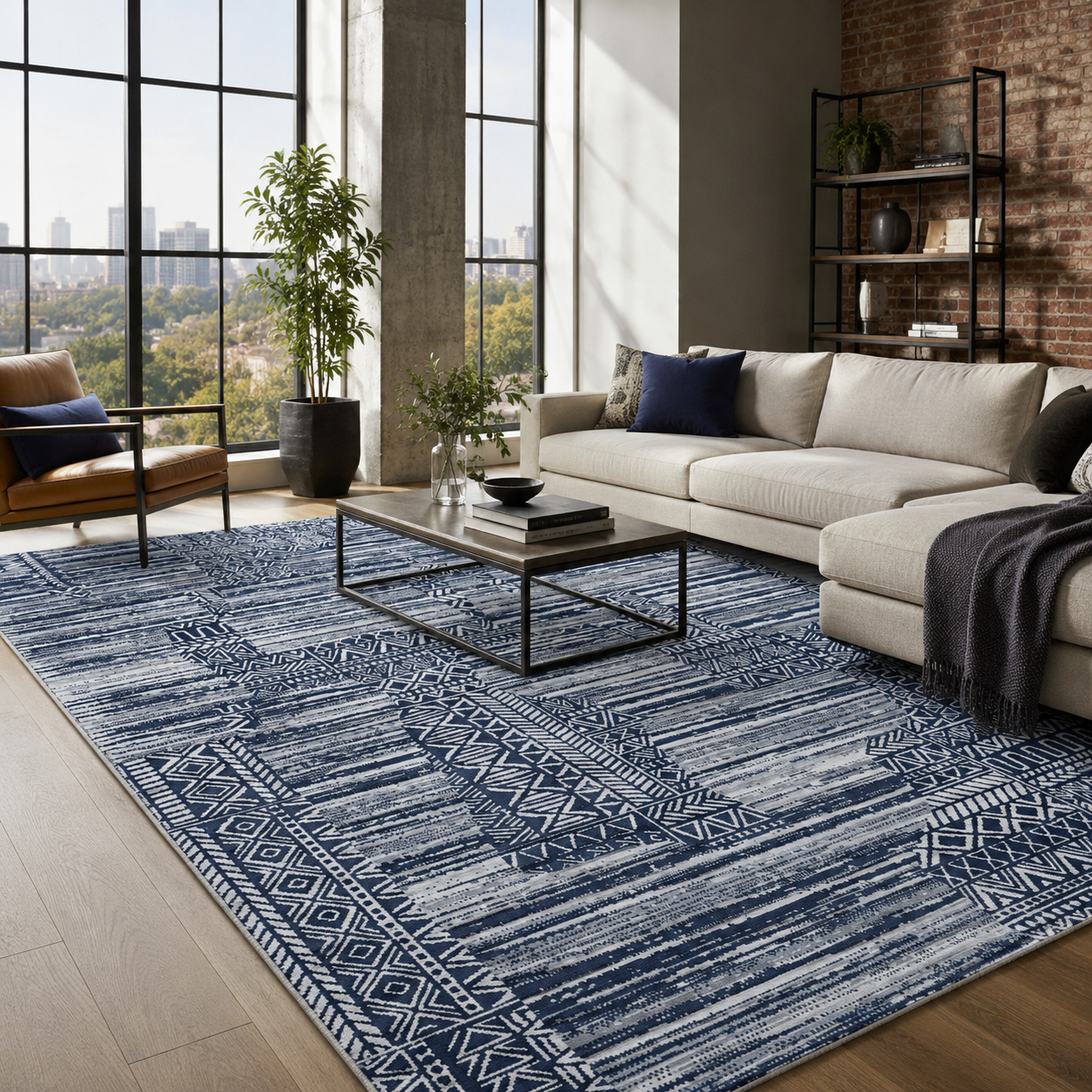 RW7120 washable chenille rug texture and pattern detail