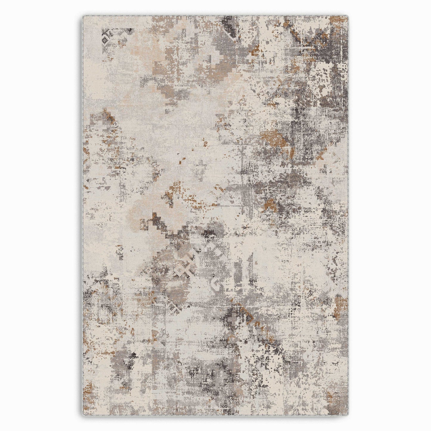 RW7122 washable chenille area rug viewed from above