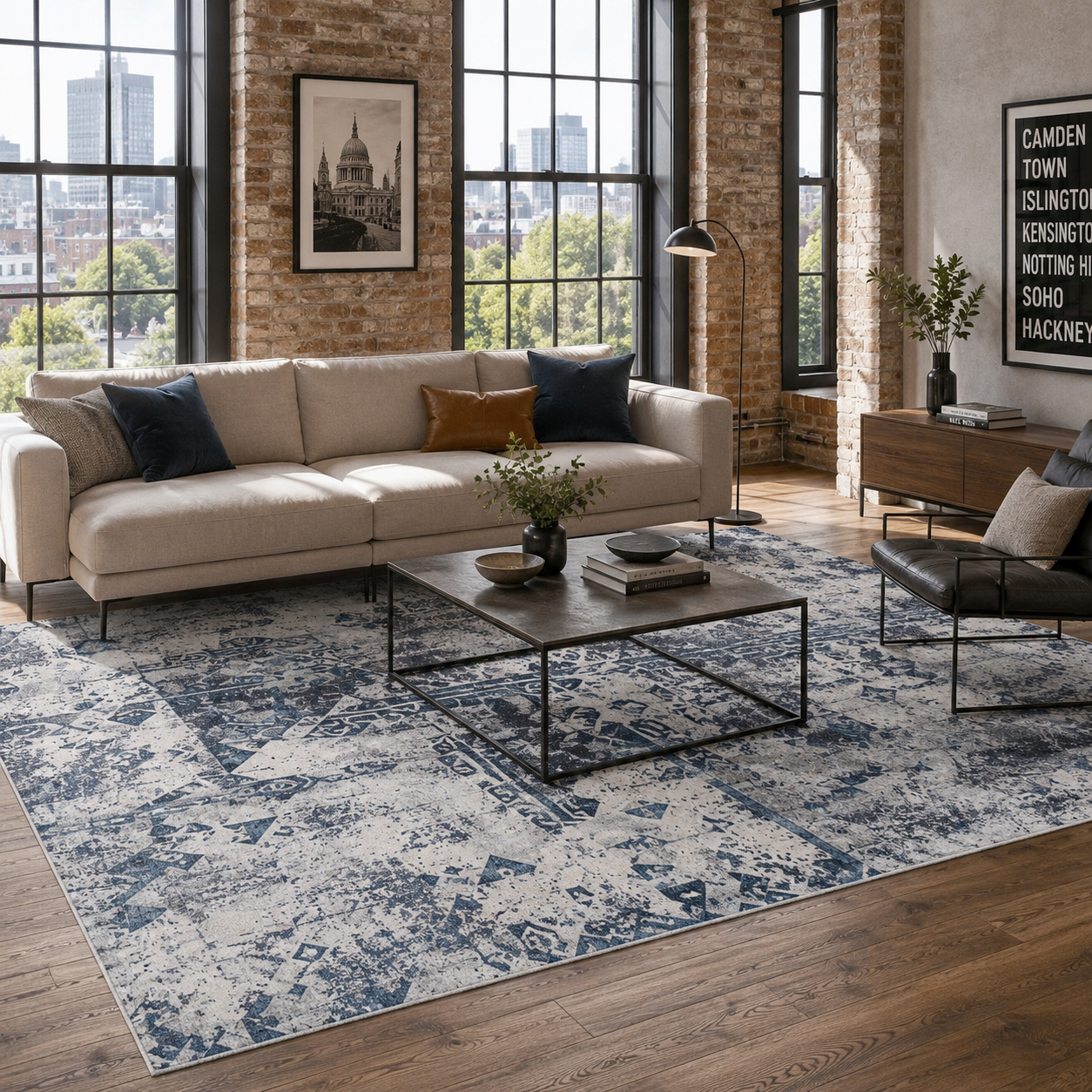 RW7123 washable chenille area rug