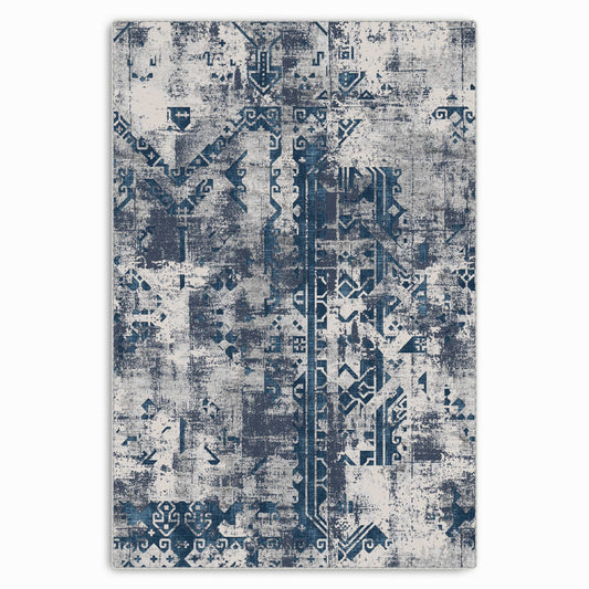 RW7123 washable chenille area rug viewed from above