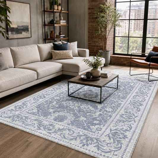RW7124 washable chenille area rug