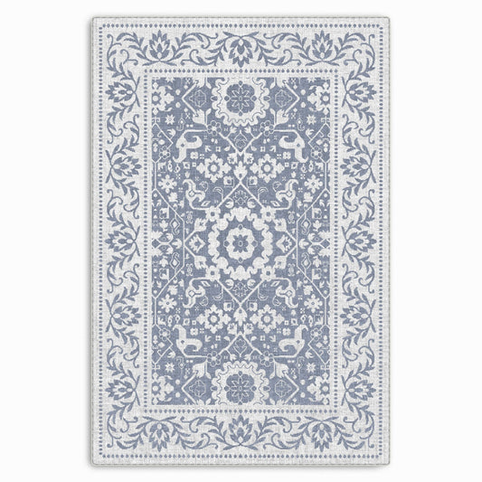 RW7124 washable chenille area rug viewed from above