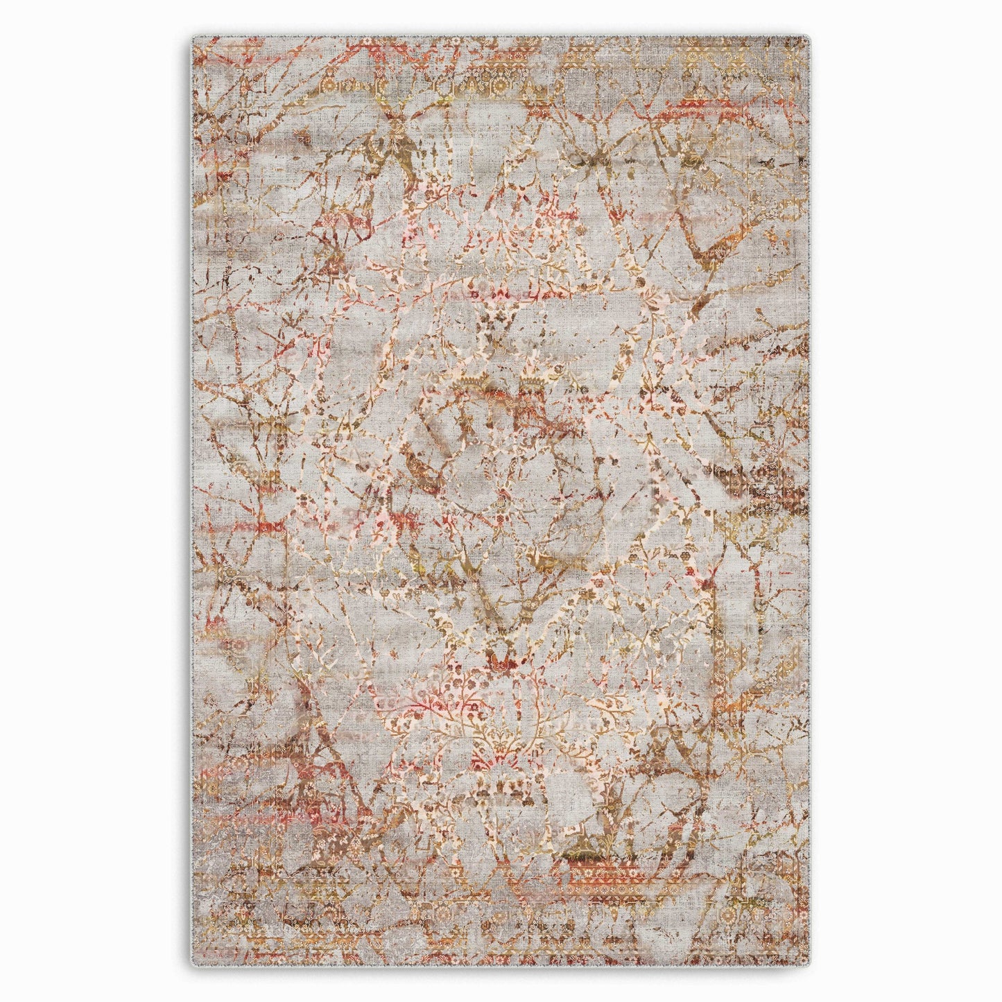 RW7125 washable chenille area rug viewed from above