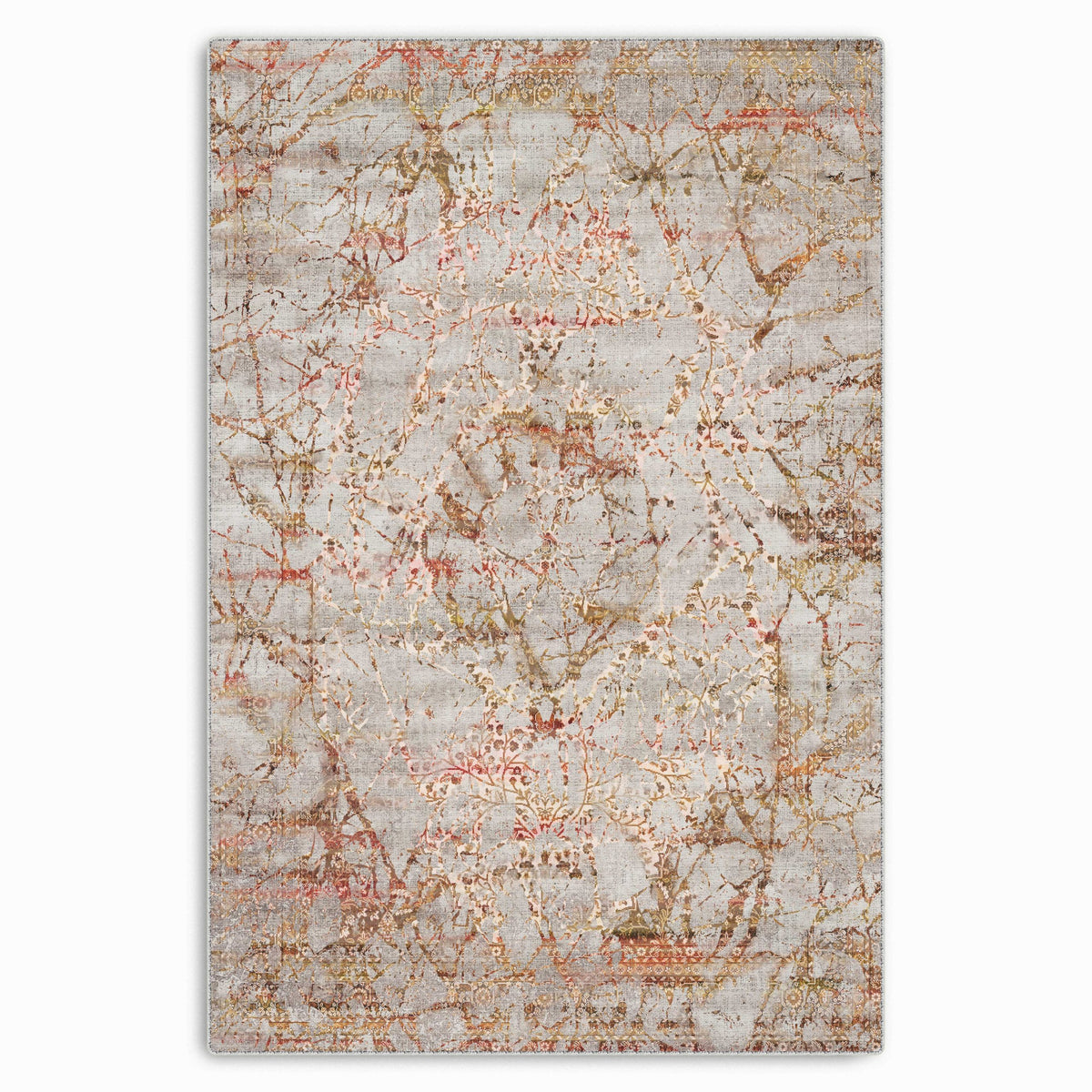 RW7125 washable chenille area rug viewed from above
