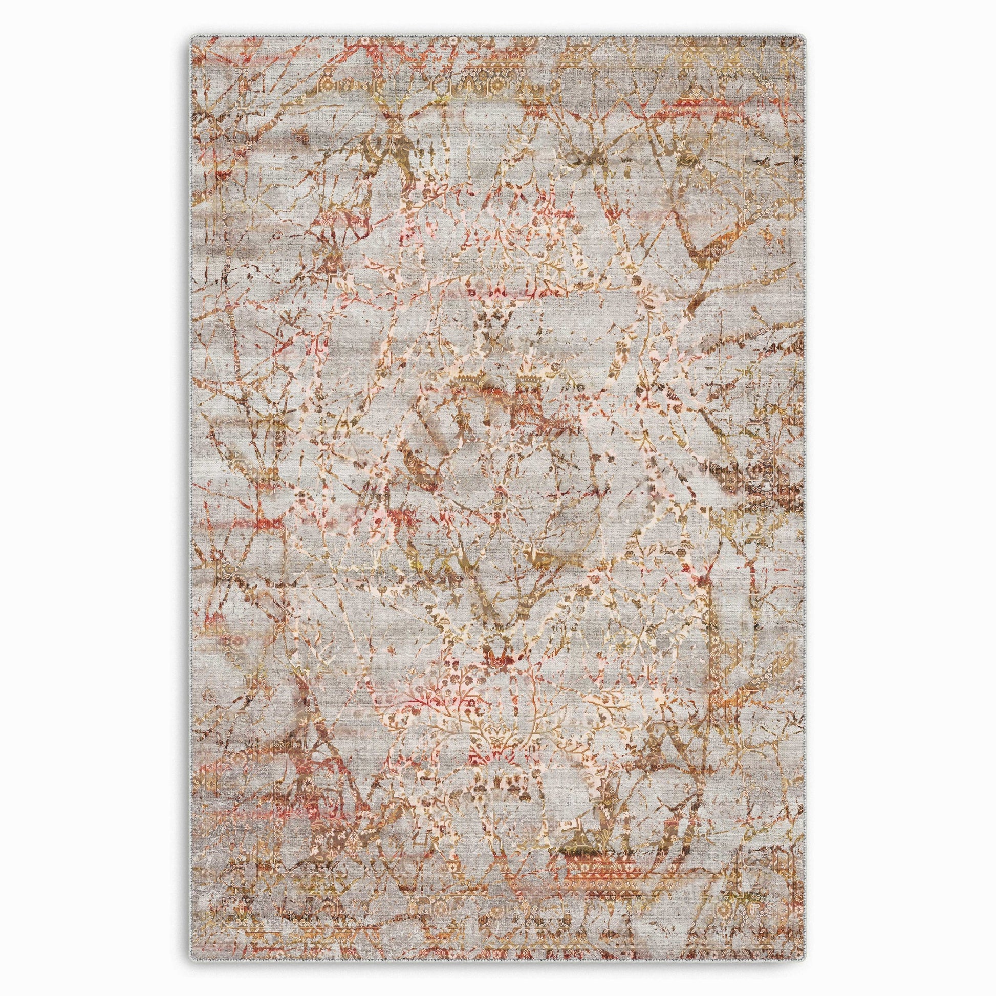 RW7125 washable chenille area rug viewed from above