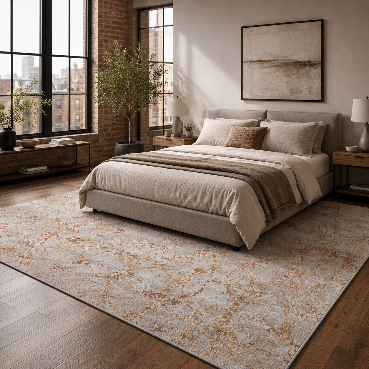 RW7125 washable chenille rug texture and pattern detail