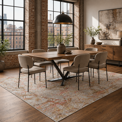 RW7125 washable chenille rug texture and pattern detail