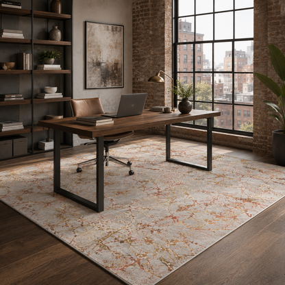 RW7125 washable chenille rug texture and pattern detail