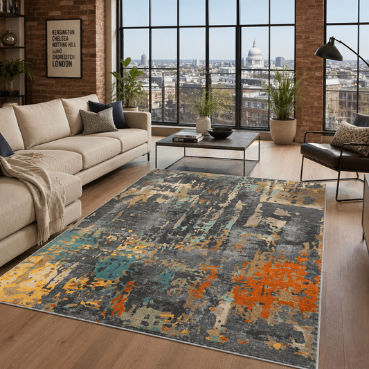 RW7126 washable chenille area rug