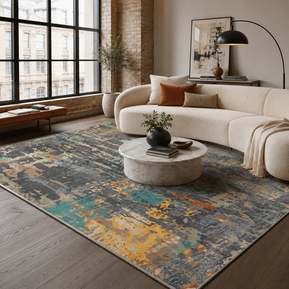 RW7126 washable chenille rug texture and pattern detail