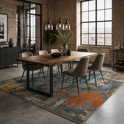 RW7126 washable chenille rug texture and pattern detail