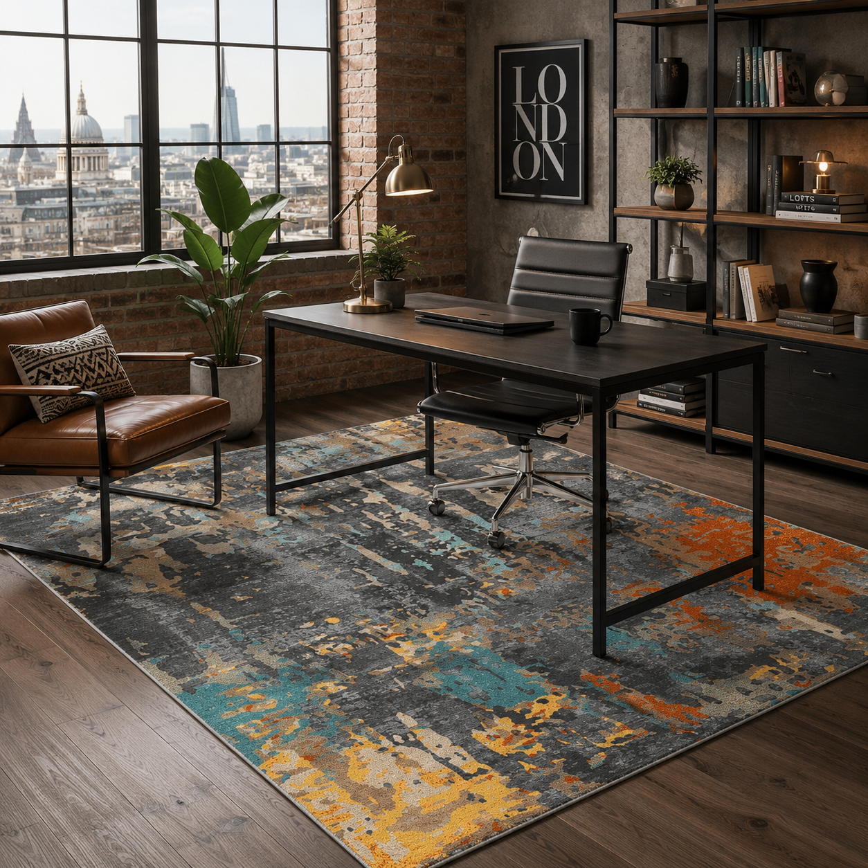 RW7126 washable chenille rug texture and pattern detail