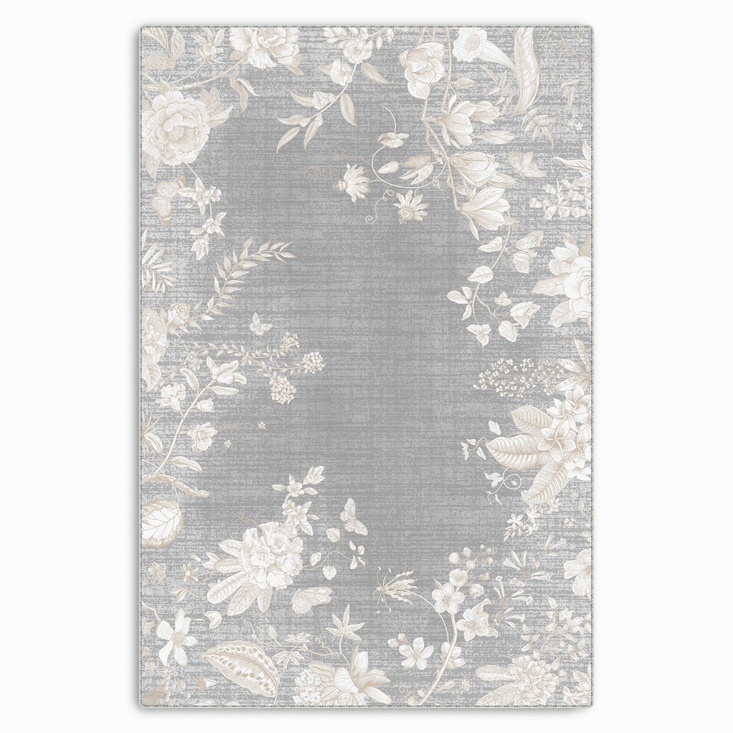 RW7127 washable chenille area rug viewed from above