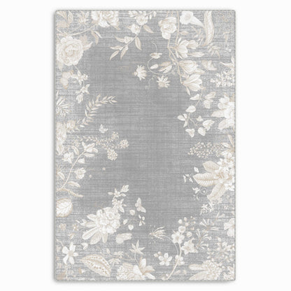 RW7127 washable chenille area rug viewed from above