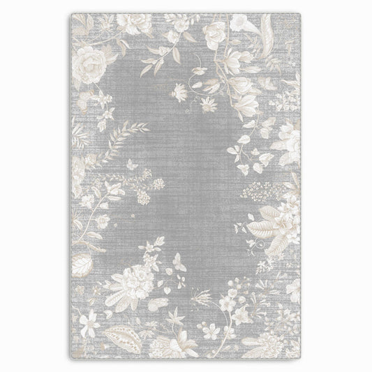 RW7127 washable chenille area rug viewed from above