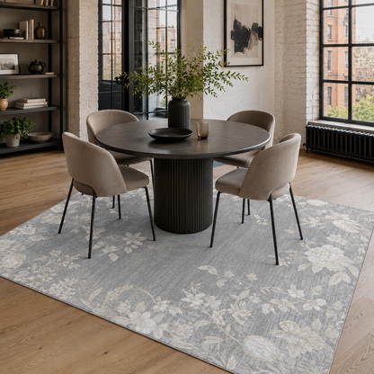 RW7127 washable chenille rug texture and pattern detail