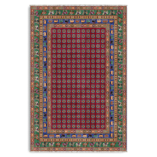 RW7128 washable chenille area rug viewed from above
