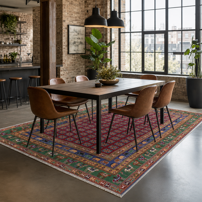 RW7128 washable chenille rug texture and pattern detail