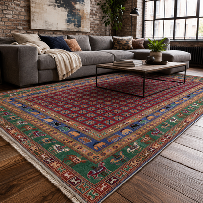 RW7128 washable chenille rug texture and pattern detail