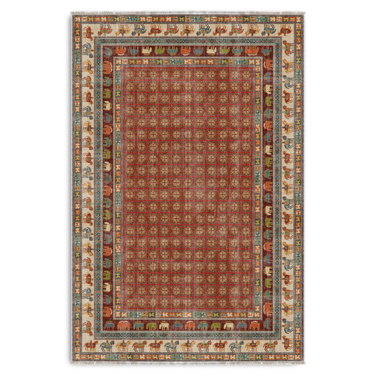 RW7130 washable chenille area rug viewed from above