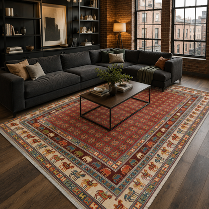 RW7130 washable chenille rug texture and pattern detail