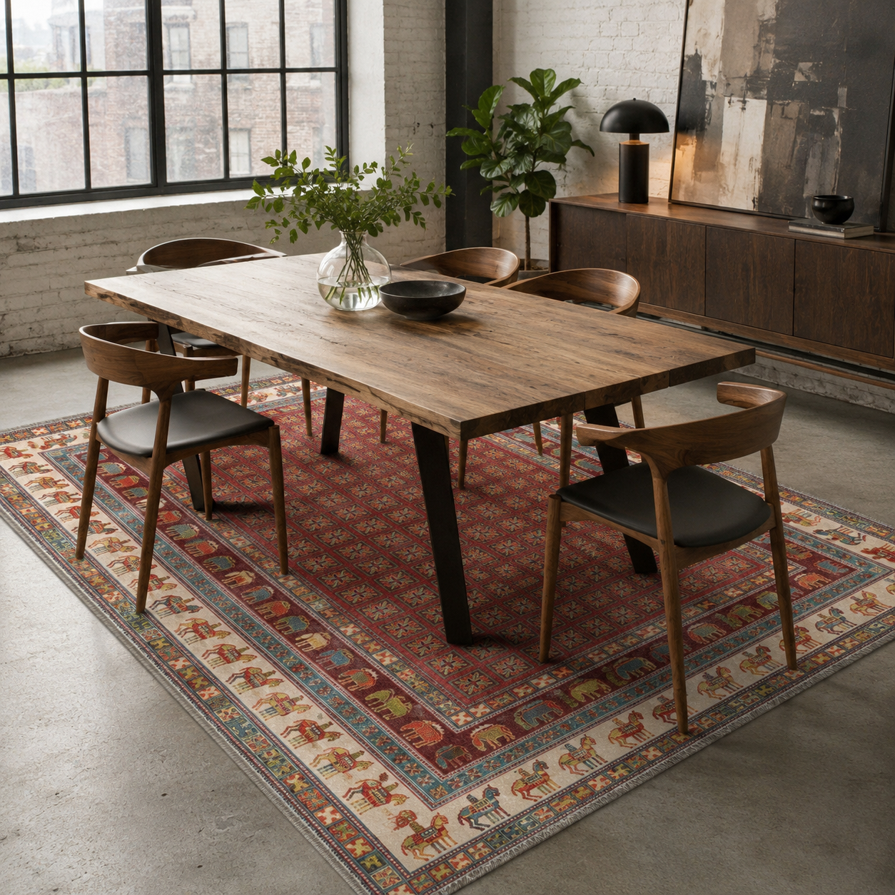 RW7130 washable chenille rug texture and pattern detail