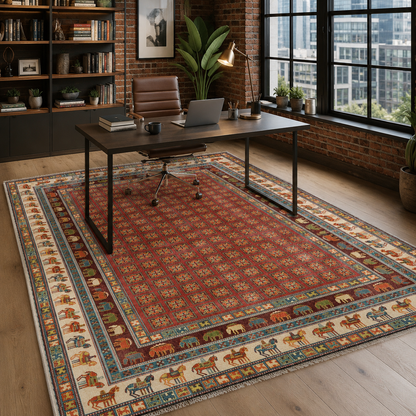 RW7130 washable chenille rug texture and pattern detail