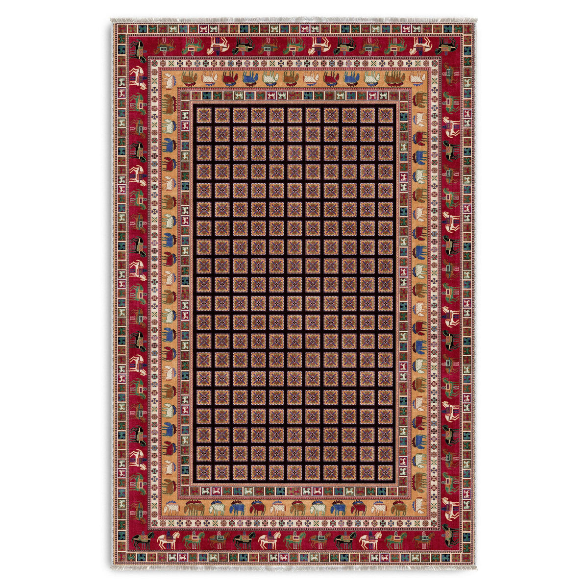 RW7131 washable chenille area rug viewed from above