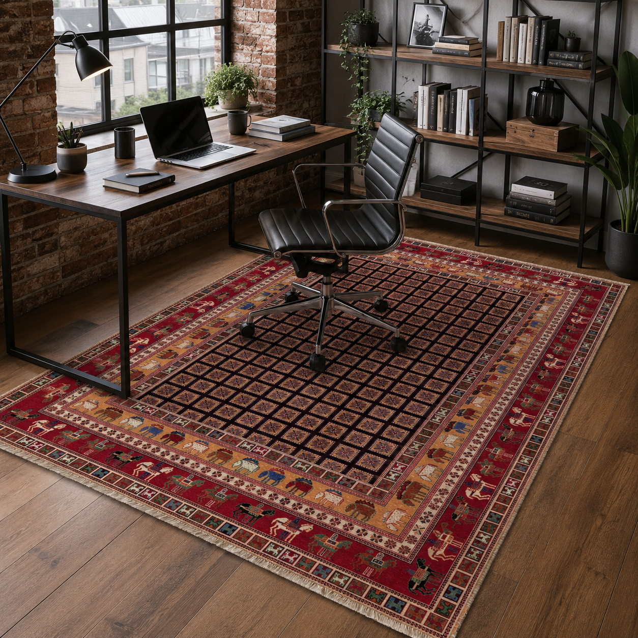 RW7131 washable chenille rug texture and pattern detail