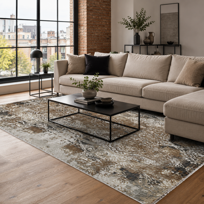 RW7132 washable chenille rug texture and pattern detail