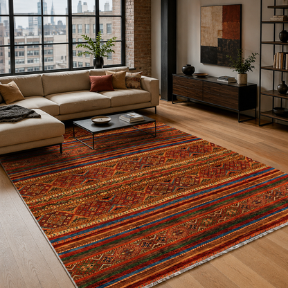 RW7133 washable chenille rug texture and pattern detail
