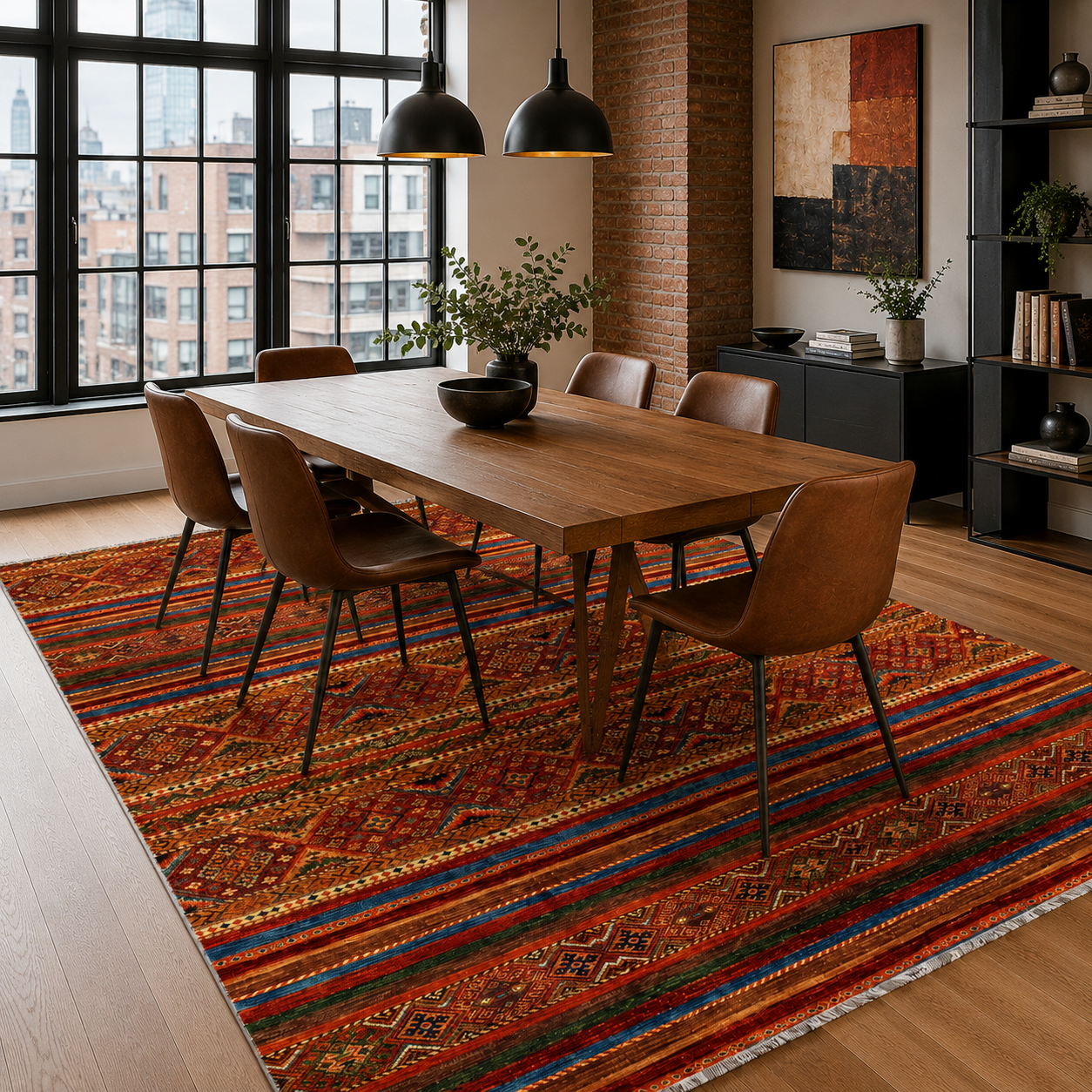 RW7133 washable chenille rug texture and pattern detail