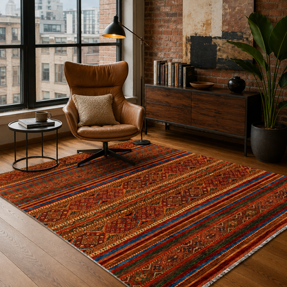 RW7133 washable chenille rug texture and pattern detail