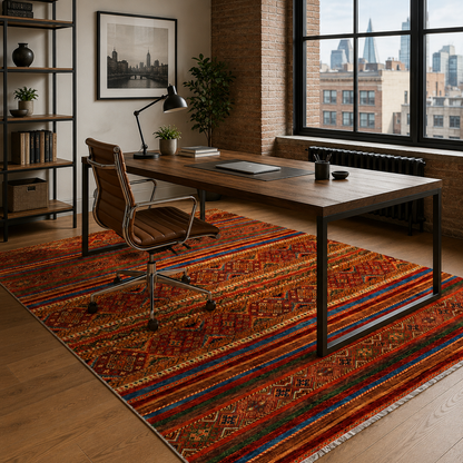 RW7133 washable chenille rug texture and pattern detail