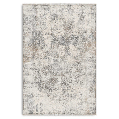 RW7134 washable chenille area rug viewed from above