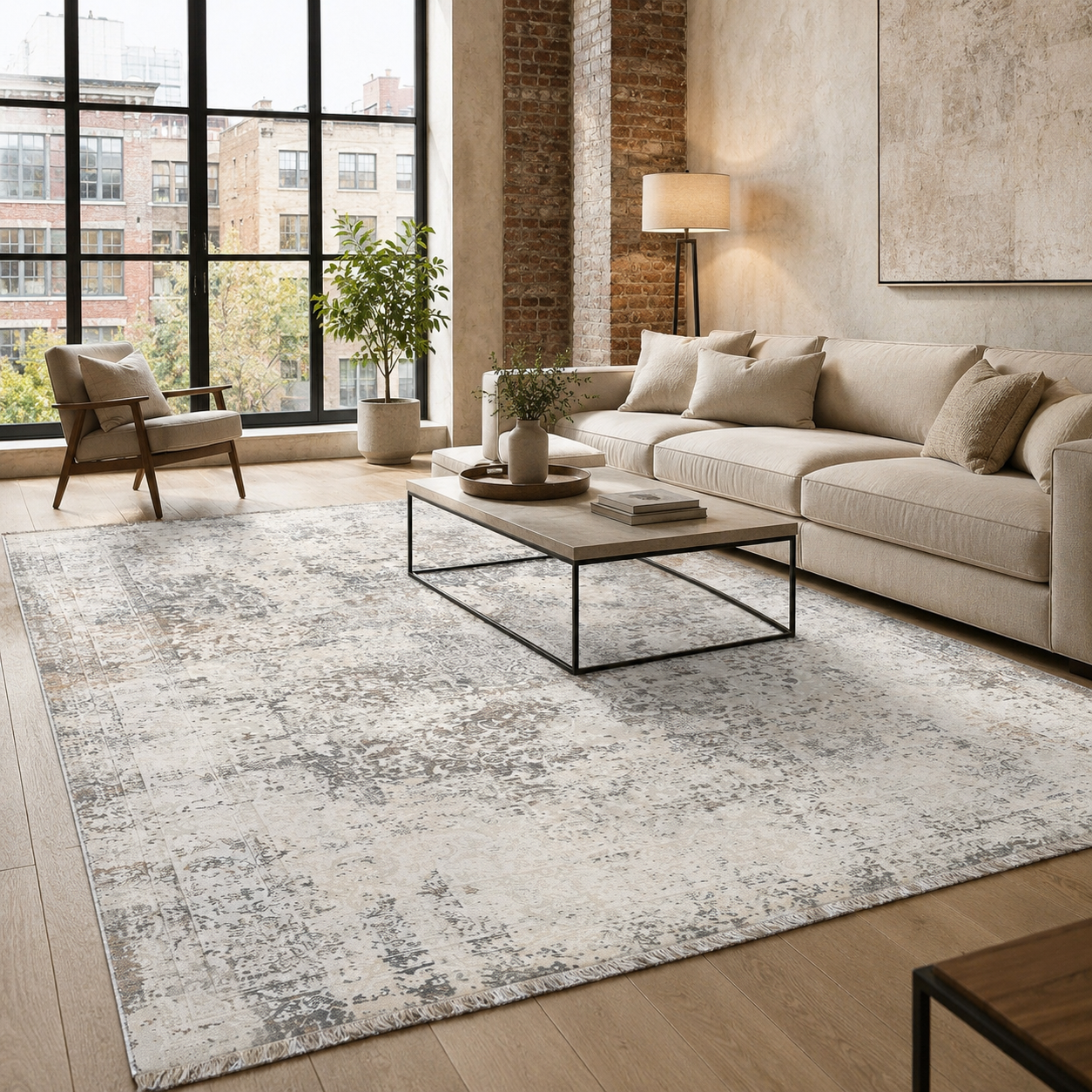 RW7134 washable chenille rug texture and pattern detail