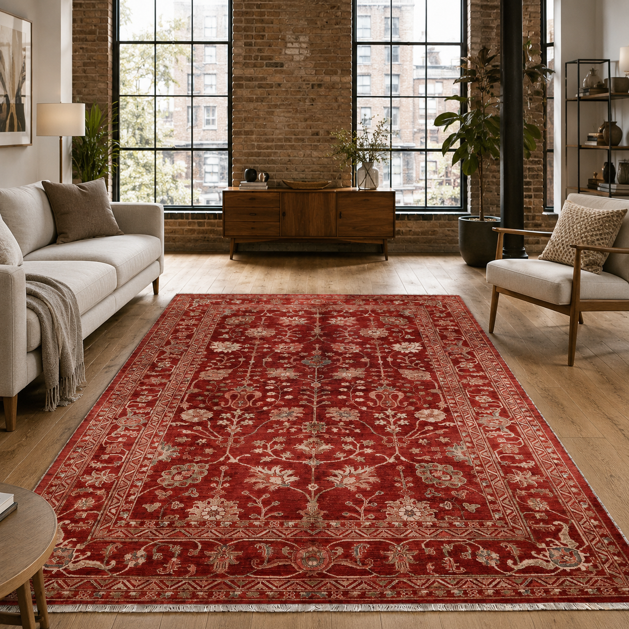 RW7135 washable chenille rug texture and pattern detail