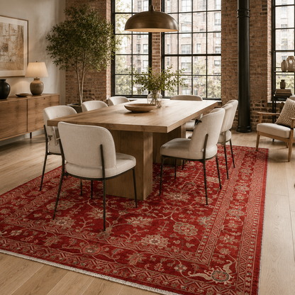 RW7135 washable chenille rug texture and pattern detail