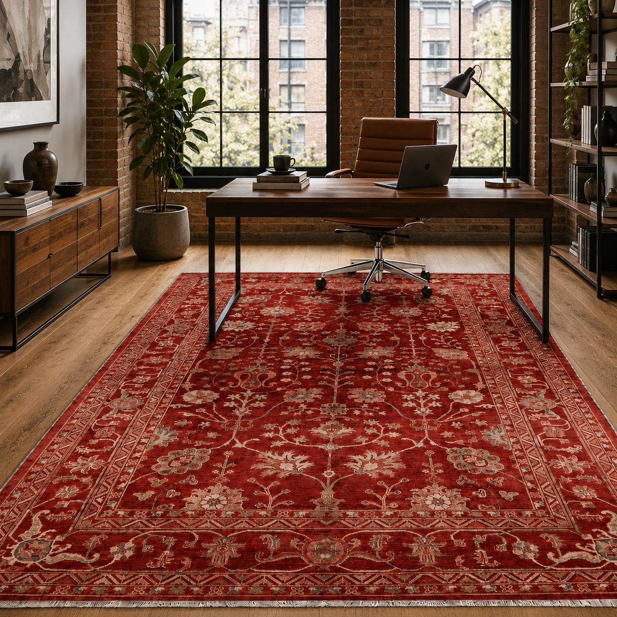 RW7135 washable chenille rug texture and pattern detail