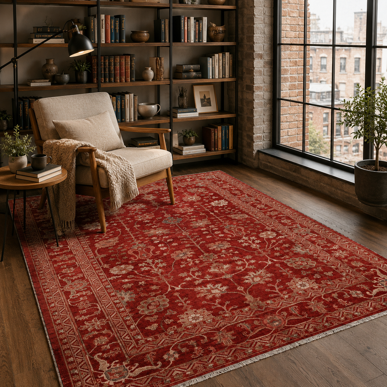 RW7135 washable chenille rug texture and pattern detail