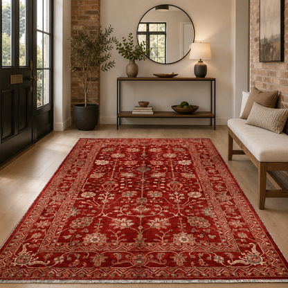 RW7135 washable chenille rug texture and pattern detail