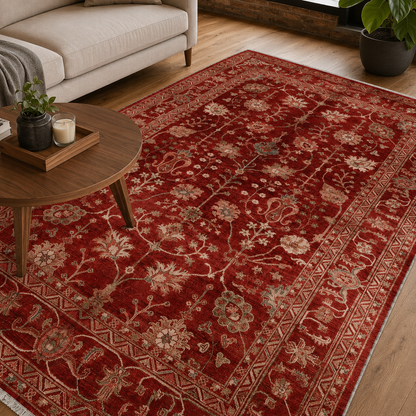 RW7135 washable chenille rug texture and pattern detail