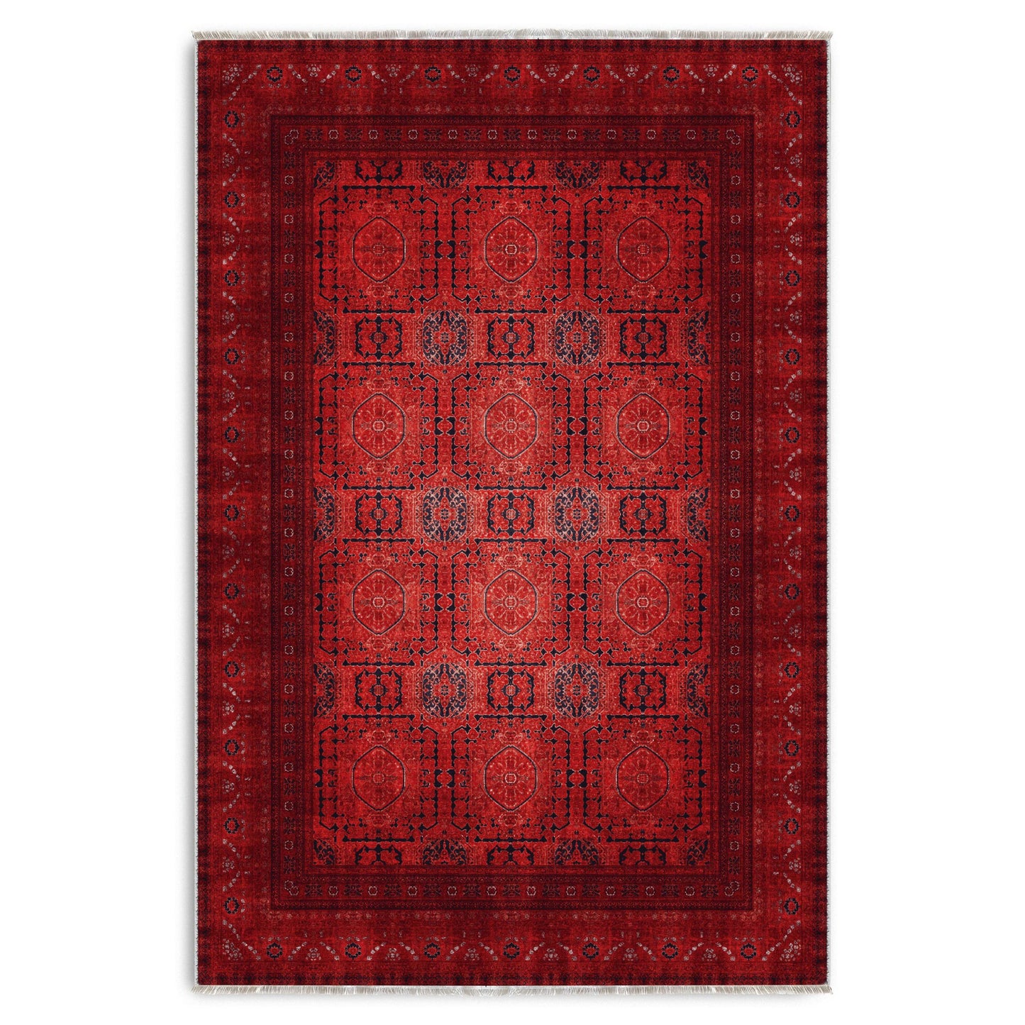RW7136 washable chenille area rug viewed from above