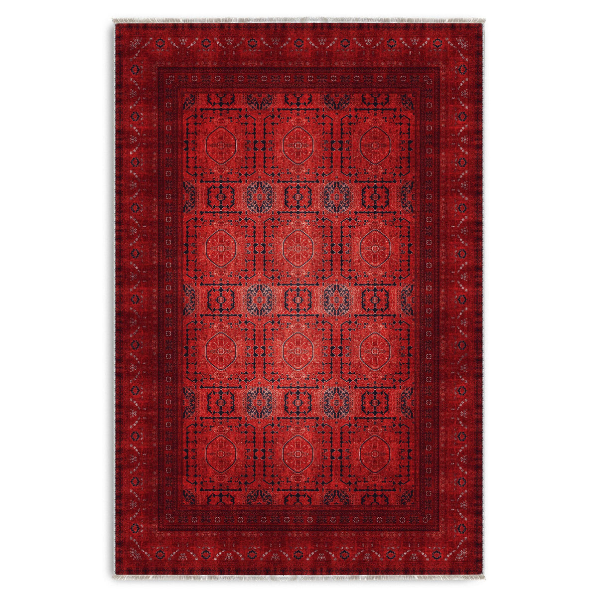 RW7136 washable chenille area rug viewed from above