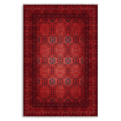 RW7136 washable chenille area rug viewed from above