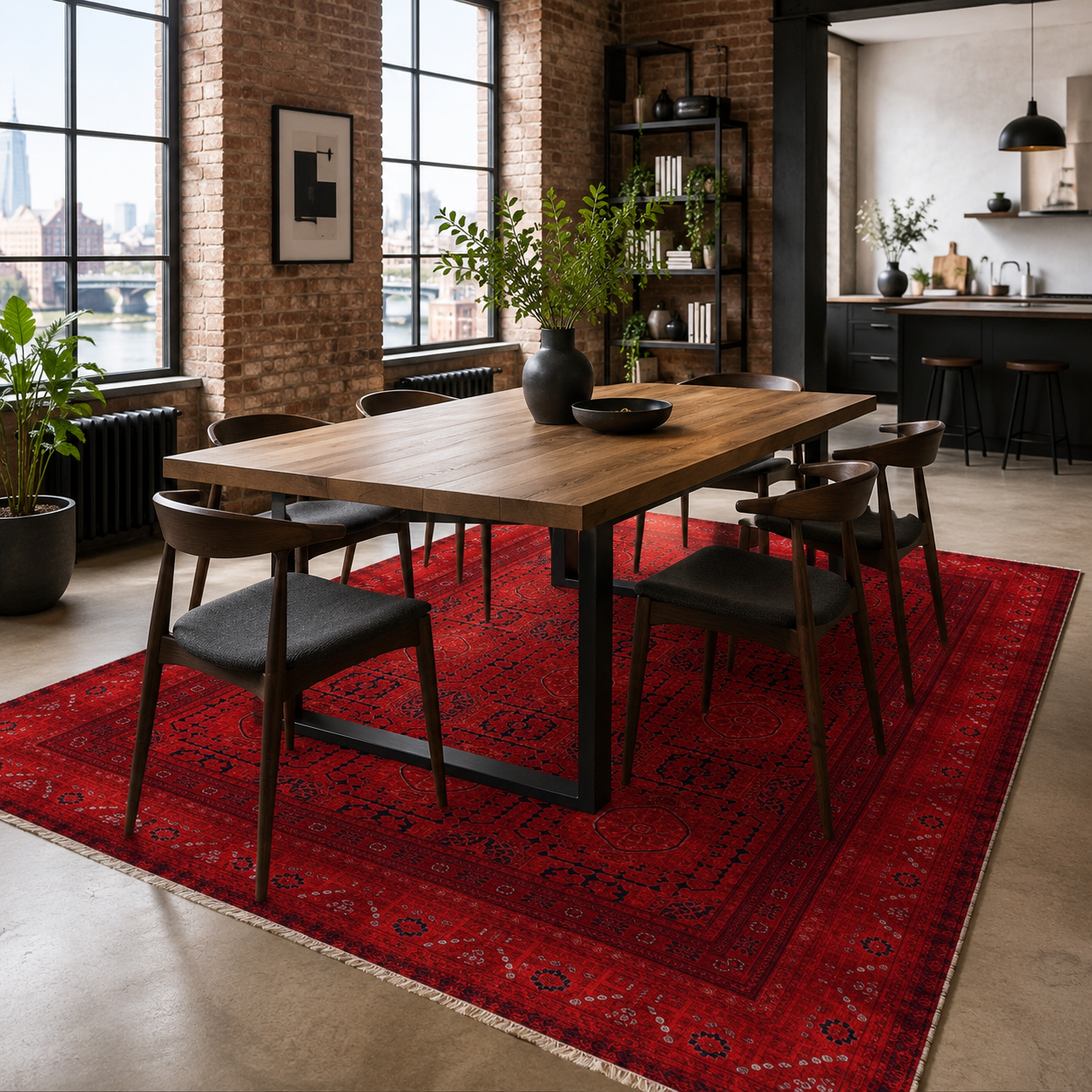 RW7136 washable chenille rug texture and pattern detail